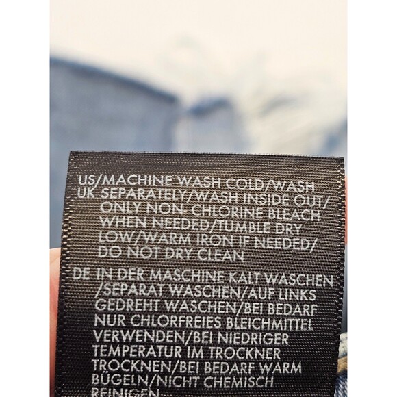 ALK Women's 4/27 Liverpool Evanston Distressed Denim Blue Jean Mini Skirt EUC - Picture 10 of 10